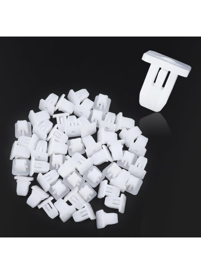 jaexest 50-Pack Universal White Plastic Bumper Clips - Auto Retainer Push Rivets for Car Truck Bumper, Fender, Door Trim Panel - Image 1